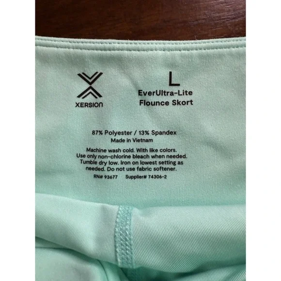 xersion‎ mint green Ever Ultra light skirt skort atheltic large womens - Picture 3 of 3